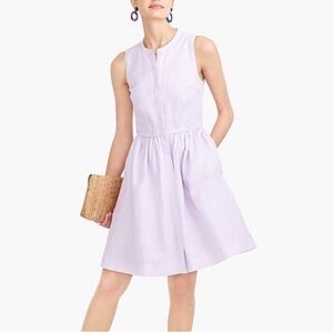 J.Crew Lavender Linen Shirtdress